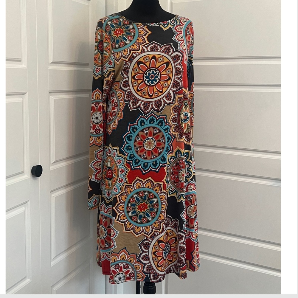Colorful Mandala Pattern Dress